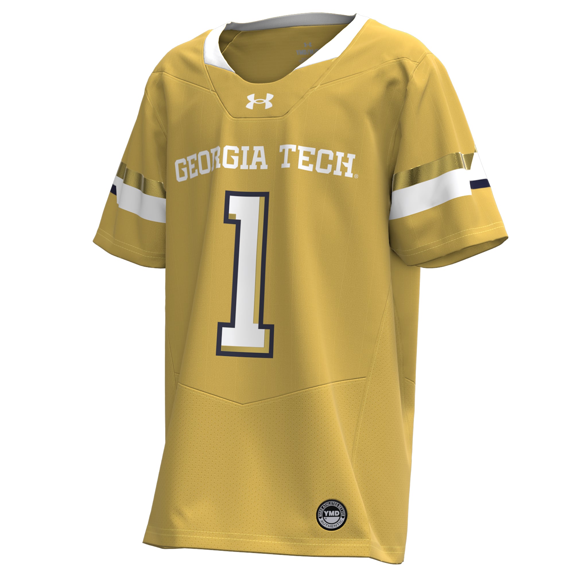 Youth Under Armour #1 Gold Georgia Tech Yellow Jackets Replica Football Jersey
