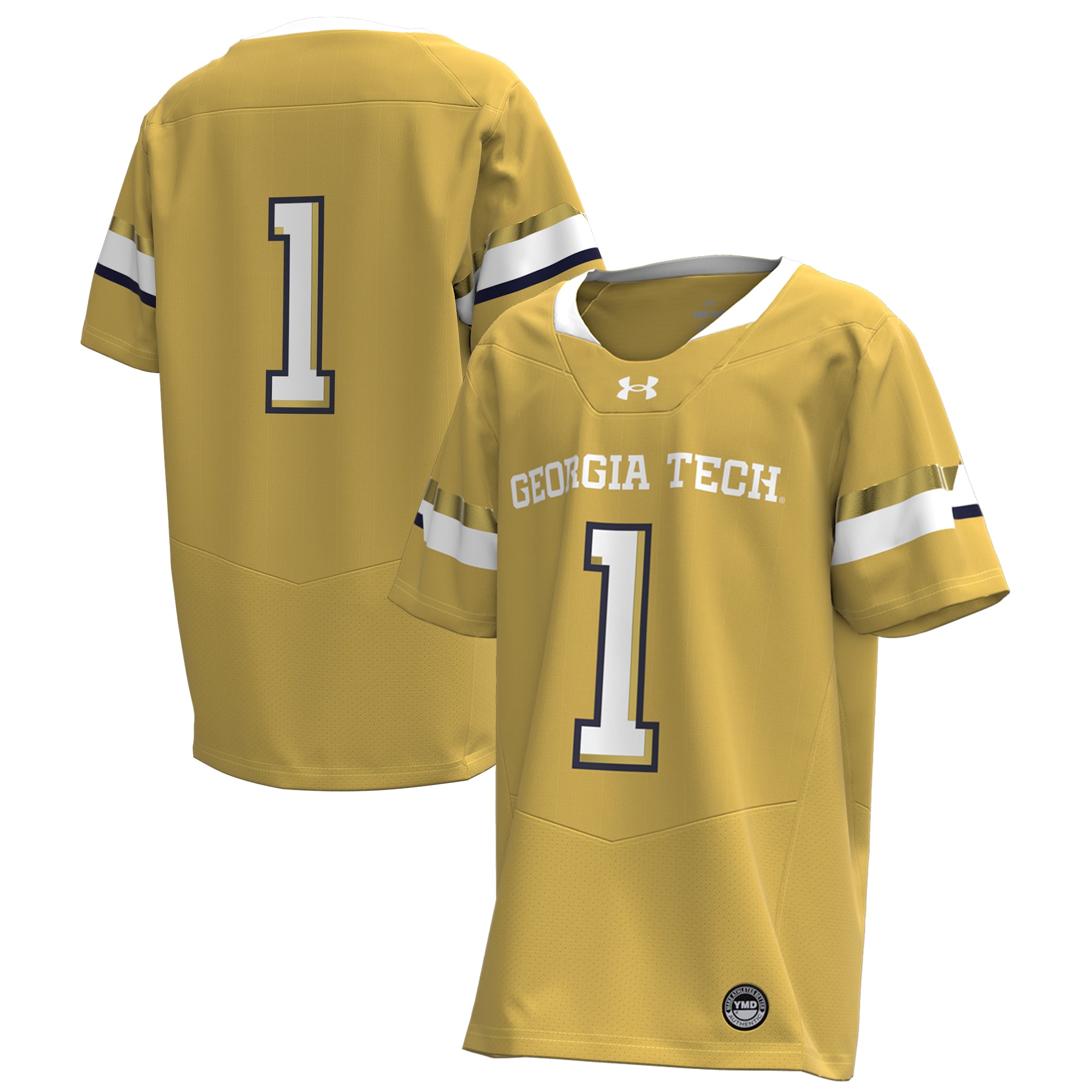 Youth Under Armour #1 Gold Georgia Tech Yellow Jackets Replica Football Jersey