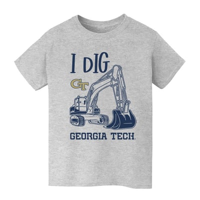 Georgia Tech Yellow Jackets Vive La Fete Youth Excavator T-Shirt - Gray