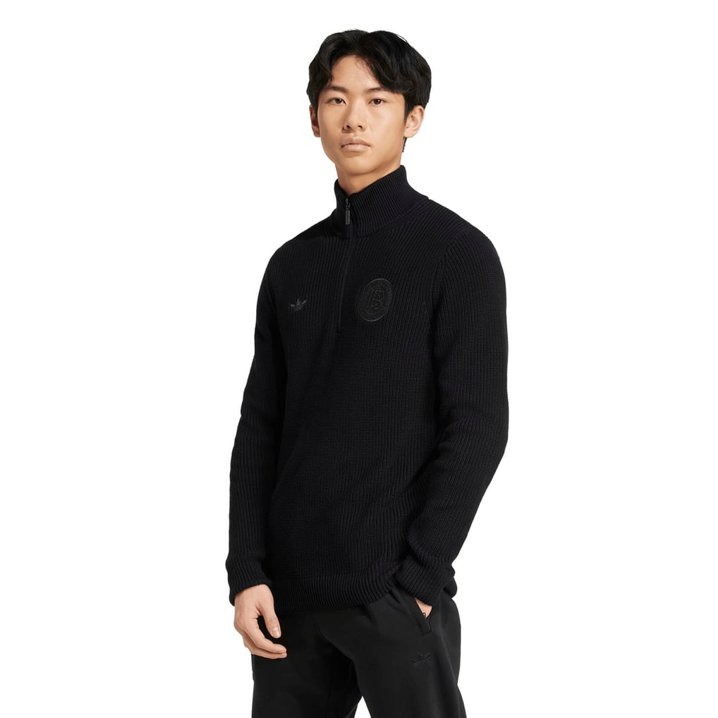 DFB アディダス 125周年記念 ハーフジップ セーター - ブラック