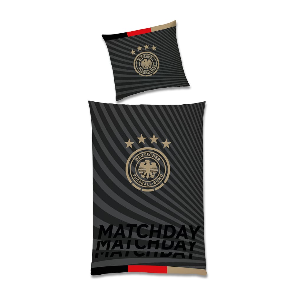 DFB Bettwäsche-Set - Einzelbett - Schwarz