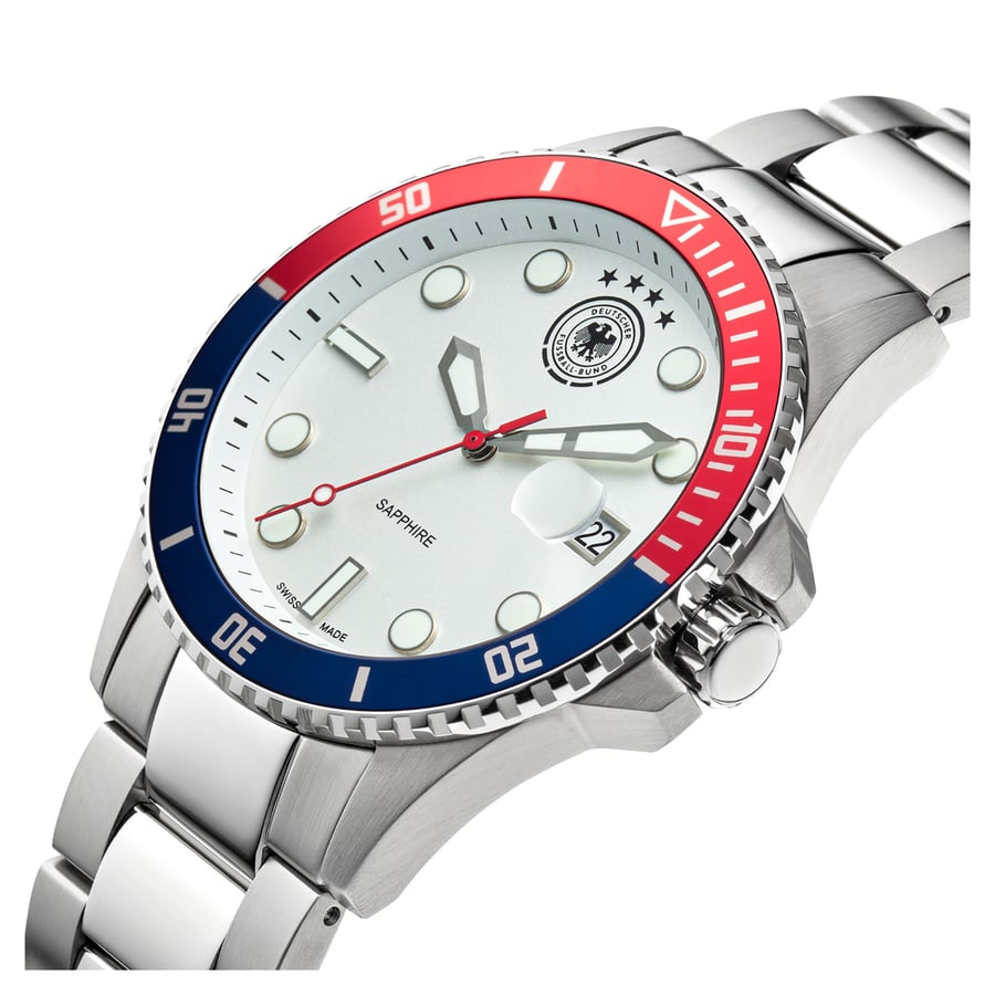 DFB Gents Watch Silver-Colour Dial - 42mm - Stainless Steel