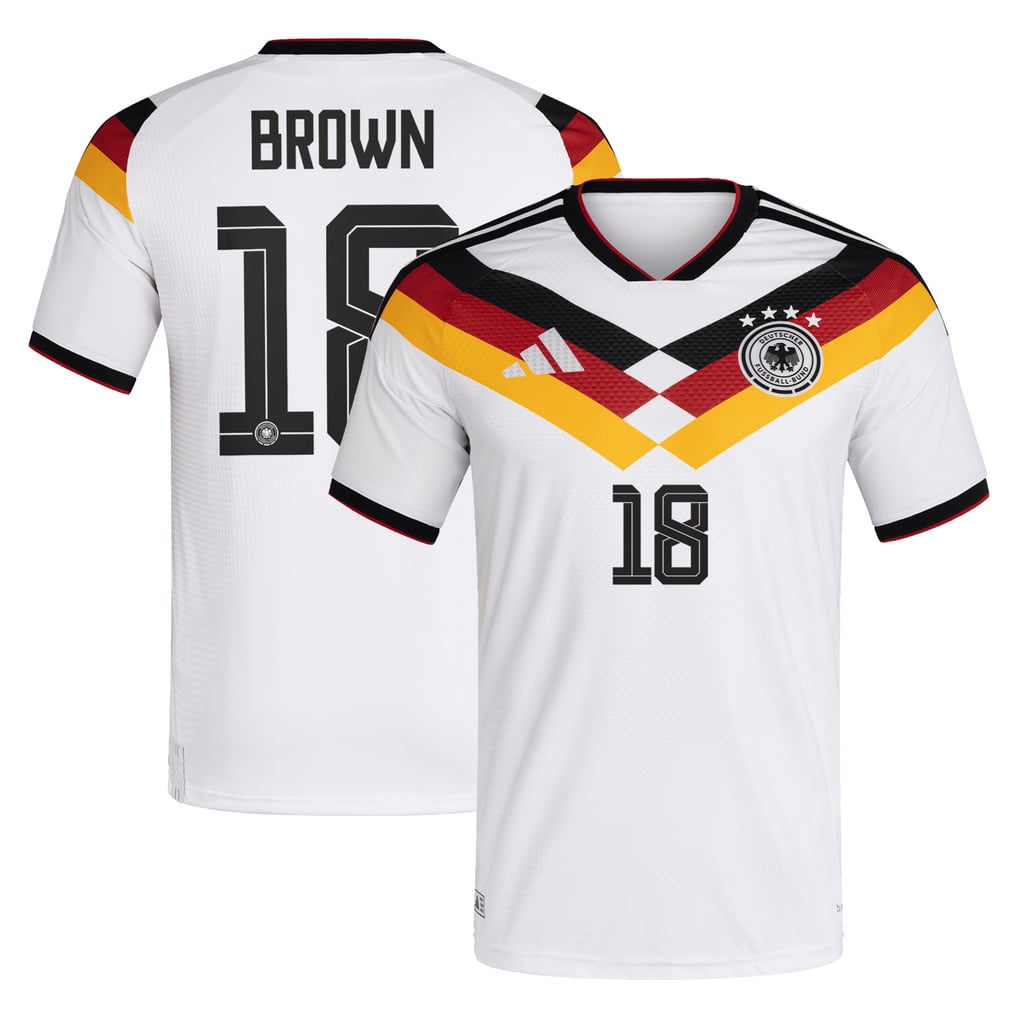 Germany National Team adidas Home Authentic Shirt 2026 with Brown 18 ...