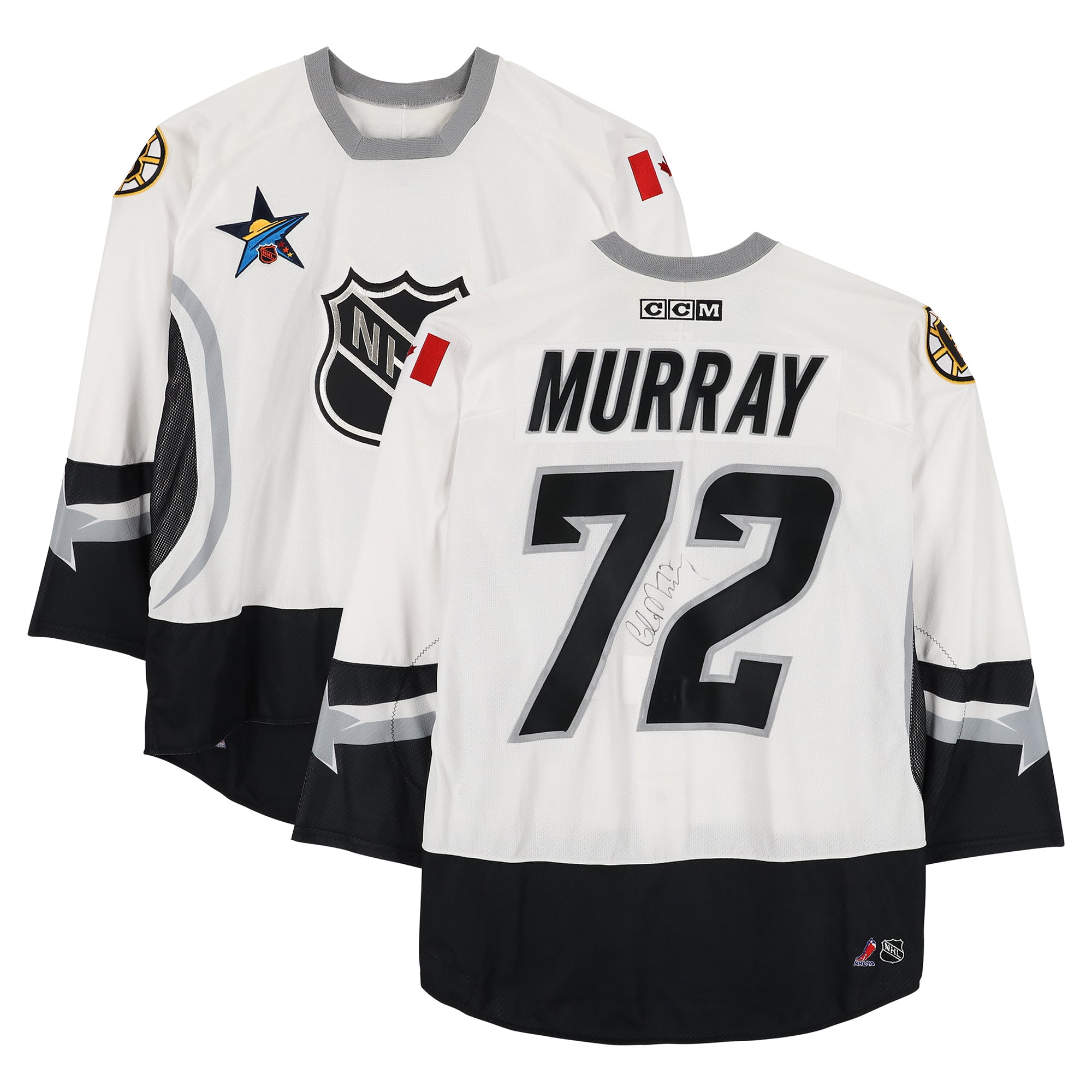 Glen Murray Eastern Conference Autographed Game-Used #72 White CCM Jersey from the 2003 NHL All-Star Game