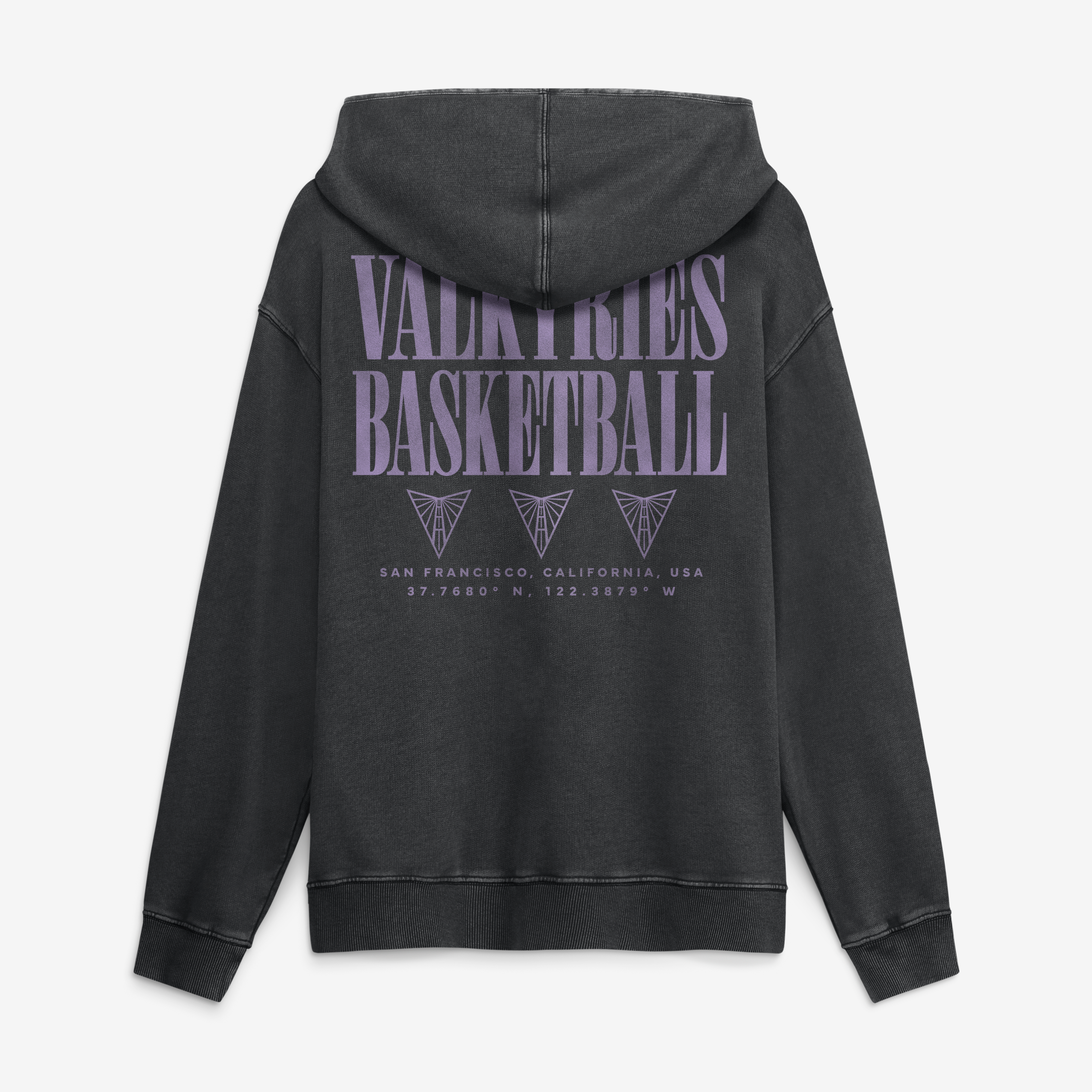 Sweat à capuche décontracté et délavé Golden State Valkyries noir pour homme de Fanatics
