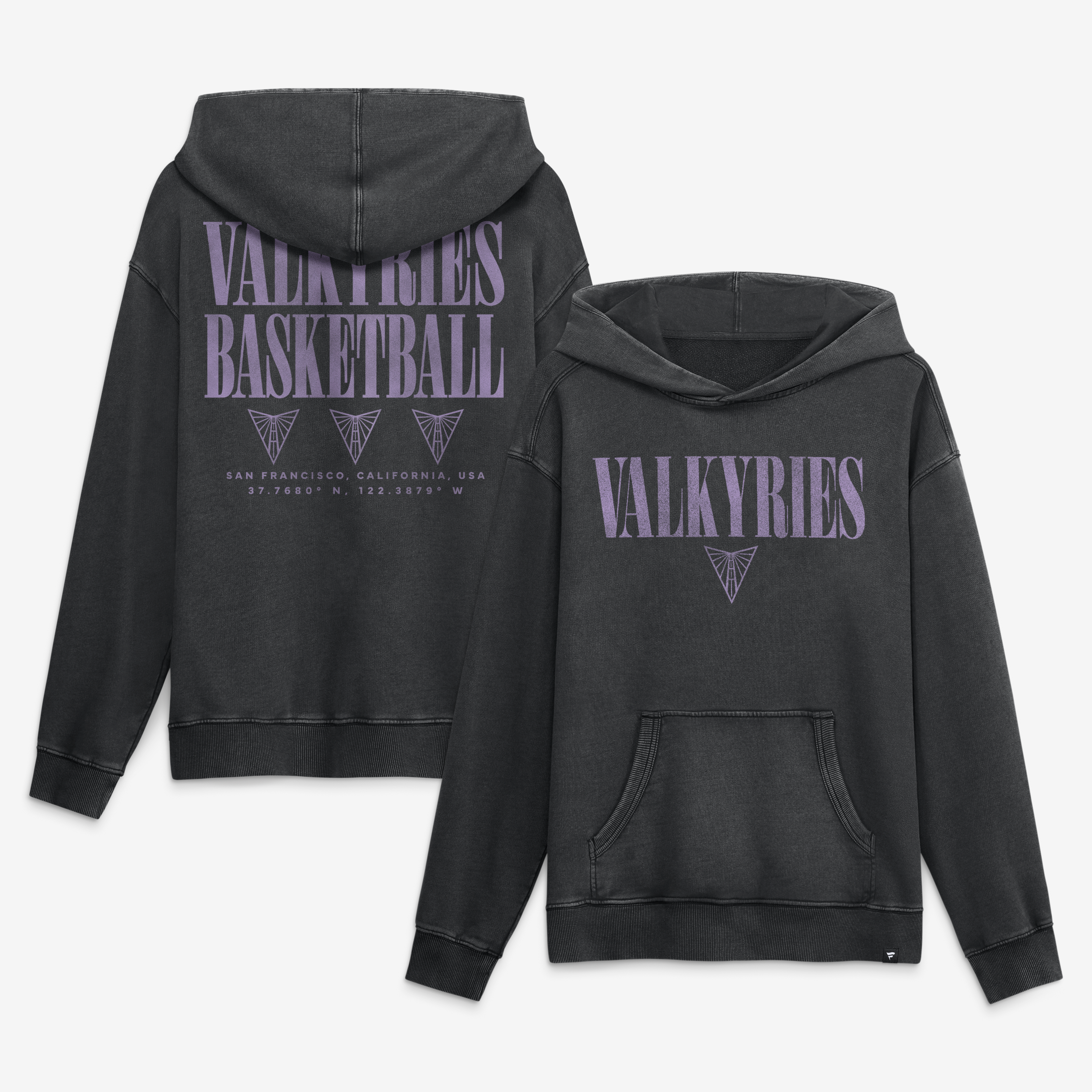Men's Fanatics Black Golden State Valkyries Relaxed Washed Hoodie