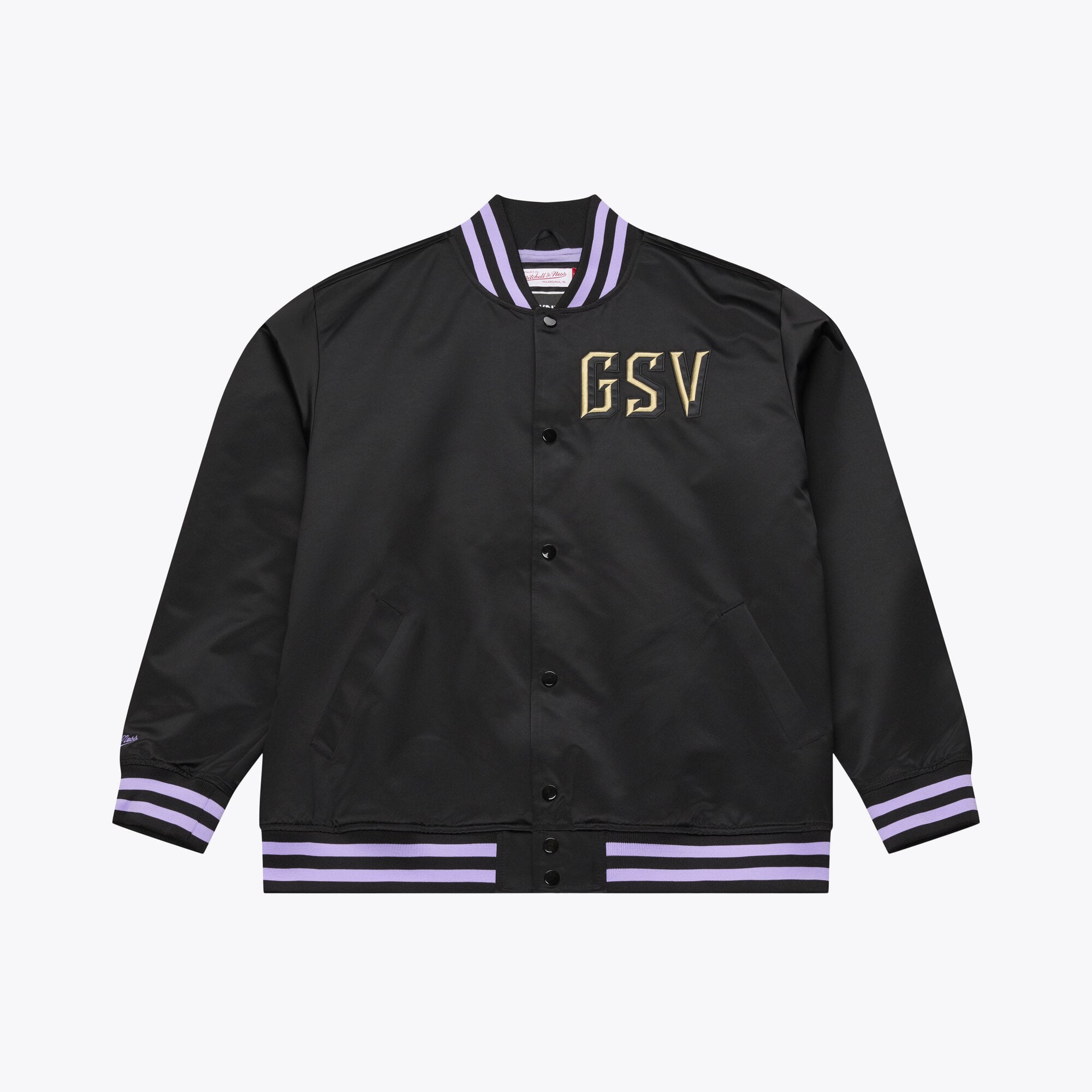 Men's Mitchell & Ness Black Golden State Valkyries Lightweight Satin Jacket