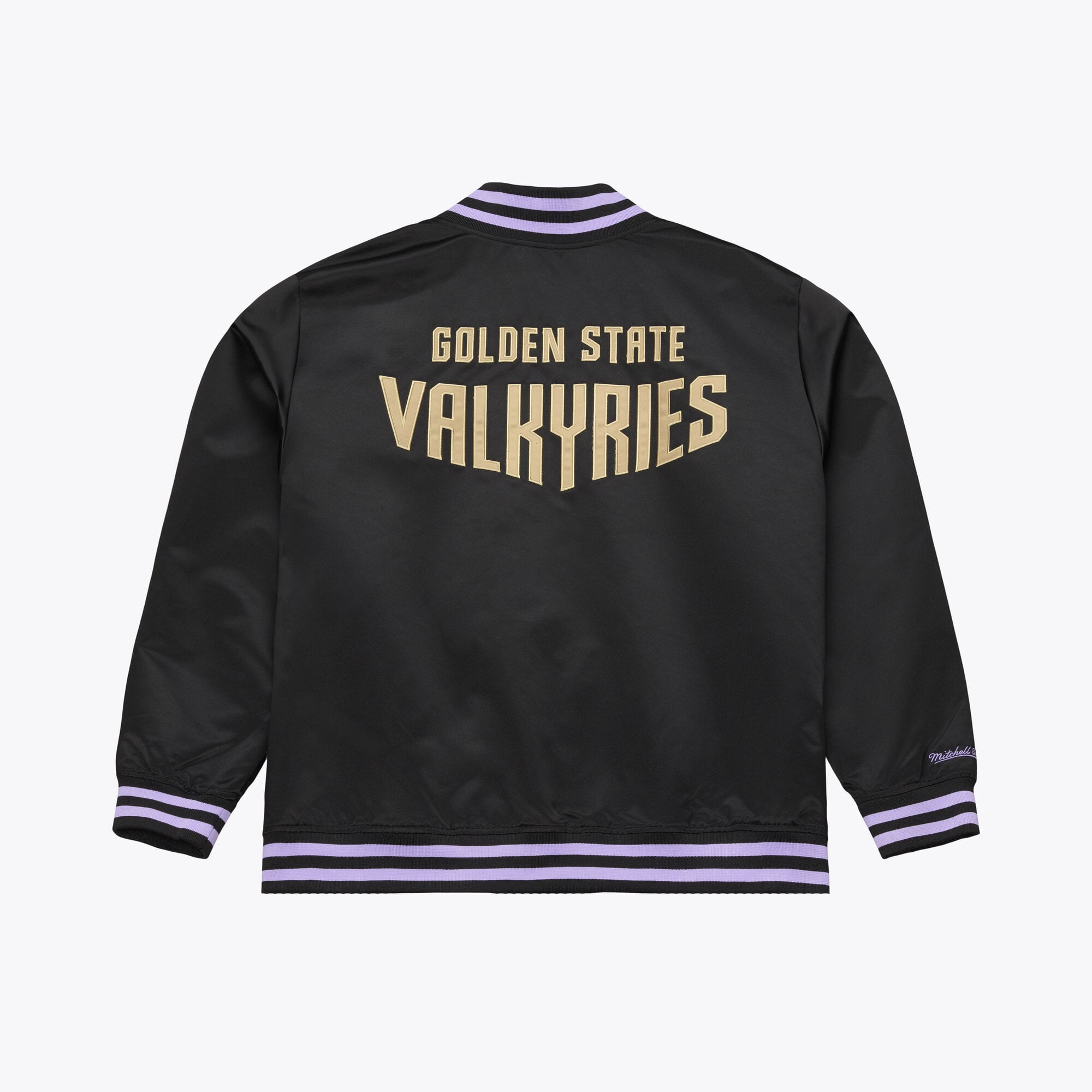 Men's Mitchell & Ness Black Golden State Valkyries Lightweight Satin Jacket