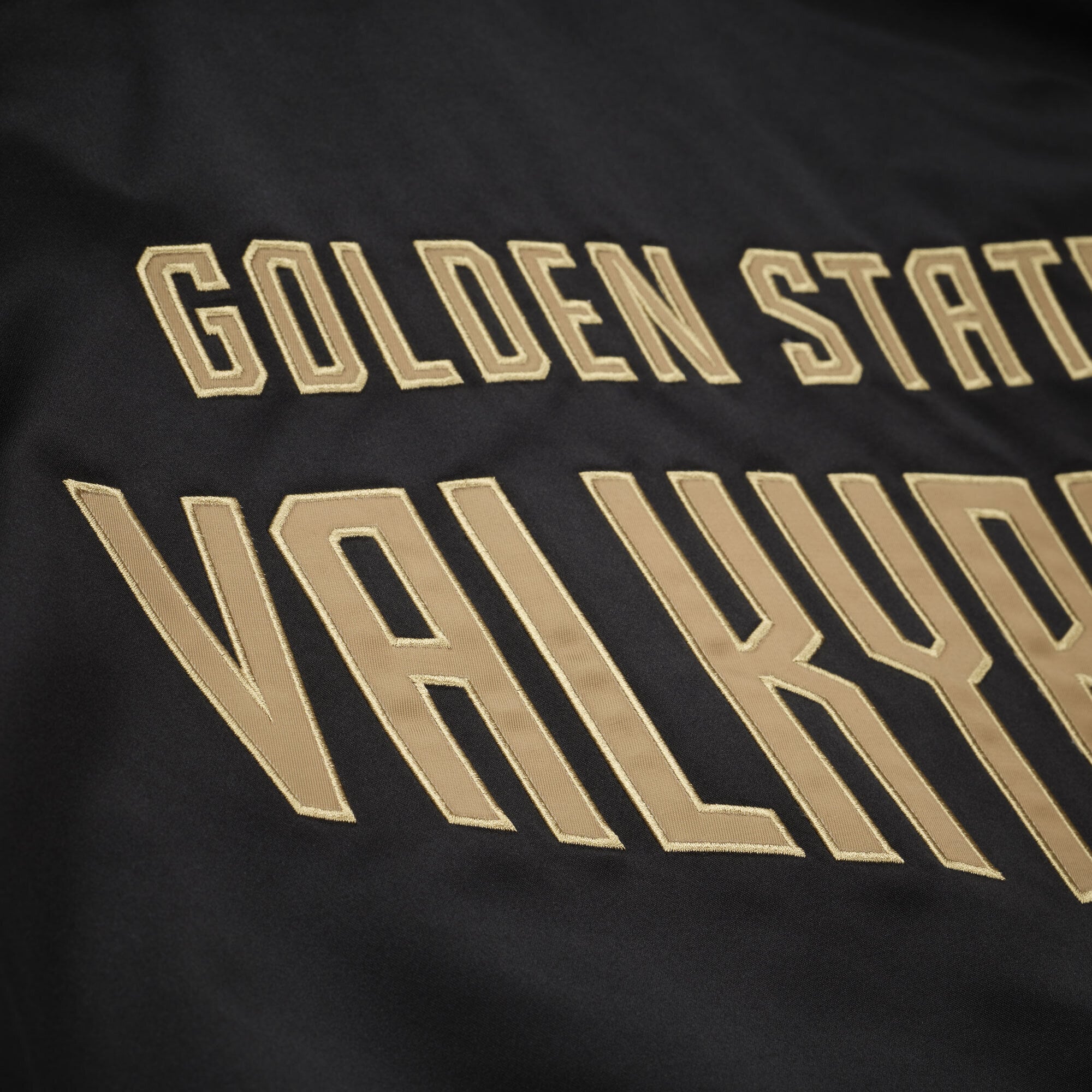 Men's Mitchell & Ness Black Golden State Valkyries Lightweight Satin Jacket