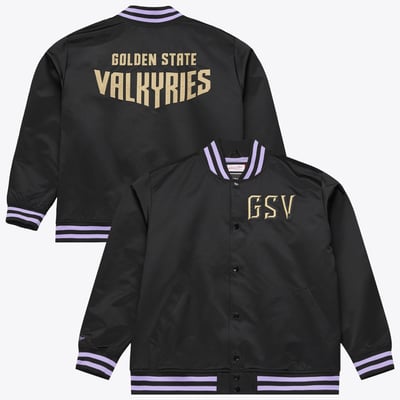  Golden State Valkyries Mitchell & Ness Lightweight Satin Jacket - Black