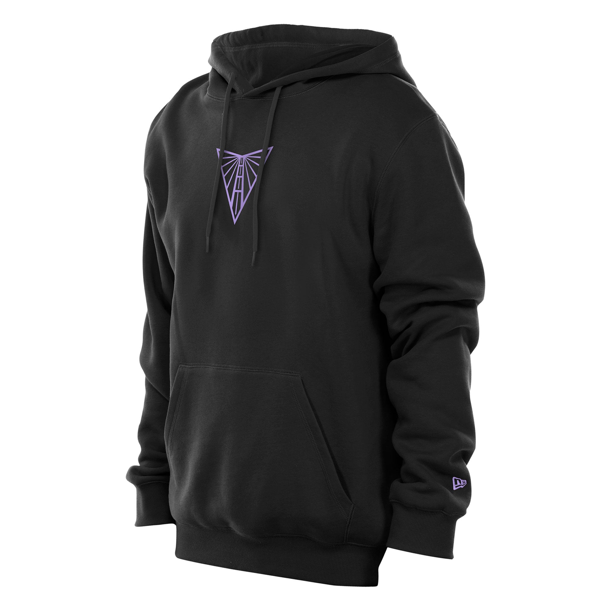 Sweat à capuche New Era Eclipse noir pour homme, logo Golden State Valkyries l'avant et au dos.