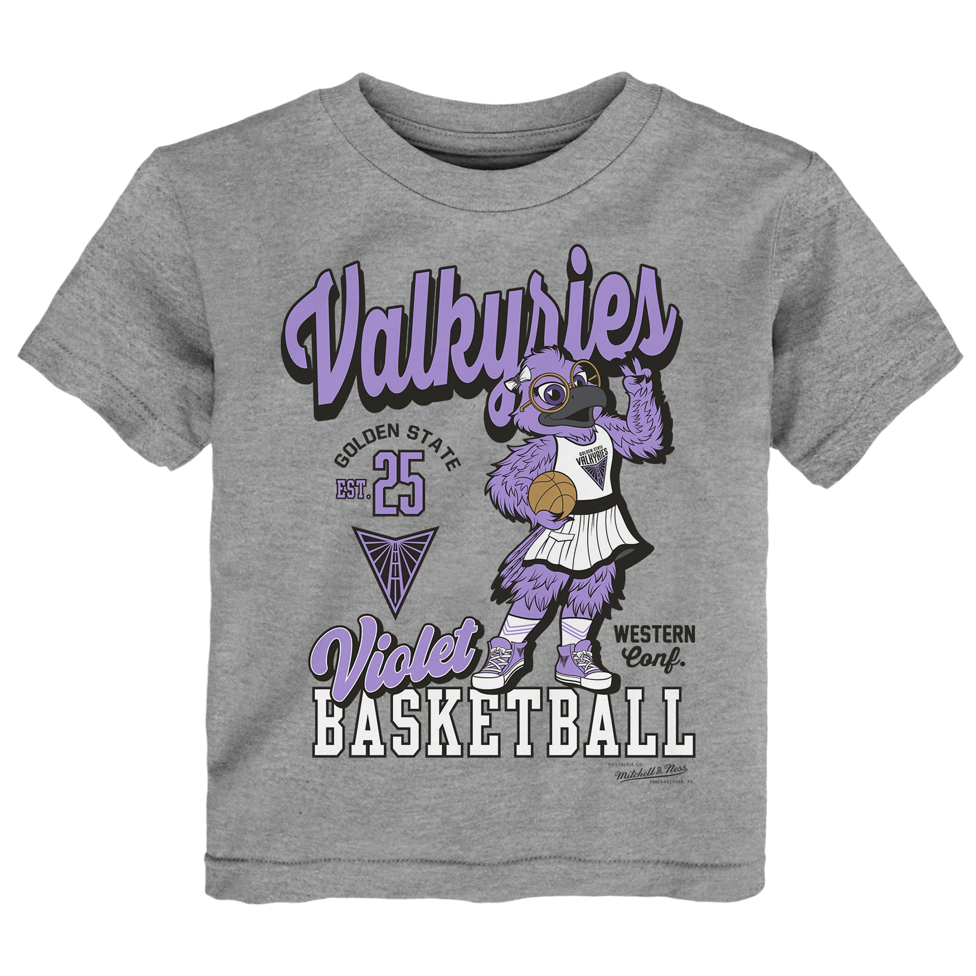 Toddler Mitchell & Ness Gray Golden State Valkyries That Girl Mascot T-Shirt