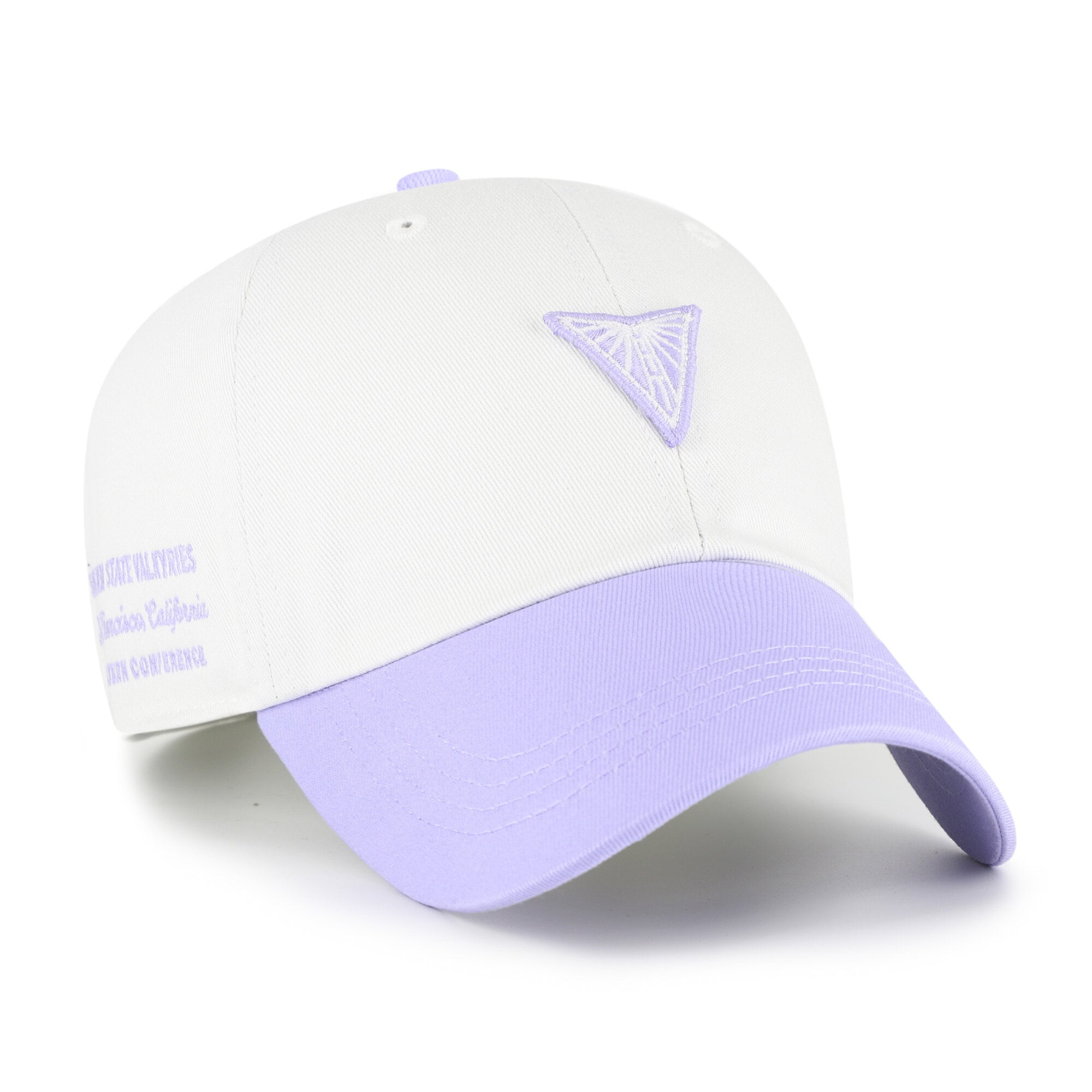 Unisex '47 White/Violet Golden State Valkyries Contemporary Two-Tone Clean Up Adjustable Hat