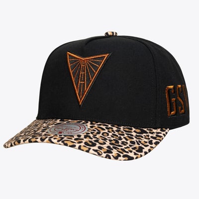  Golden State Valkyries Mitchell & Ness Unisex Cheetah Pro Adjustable Hat - Black