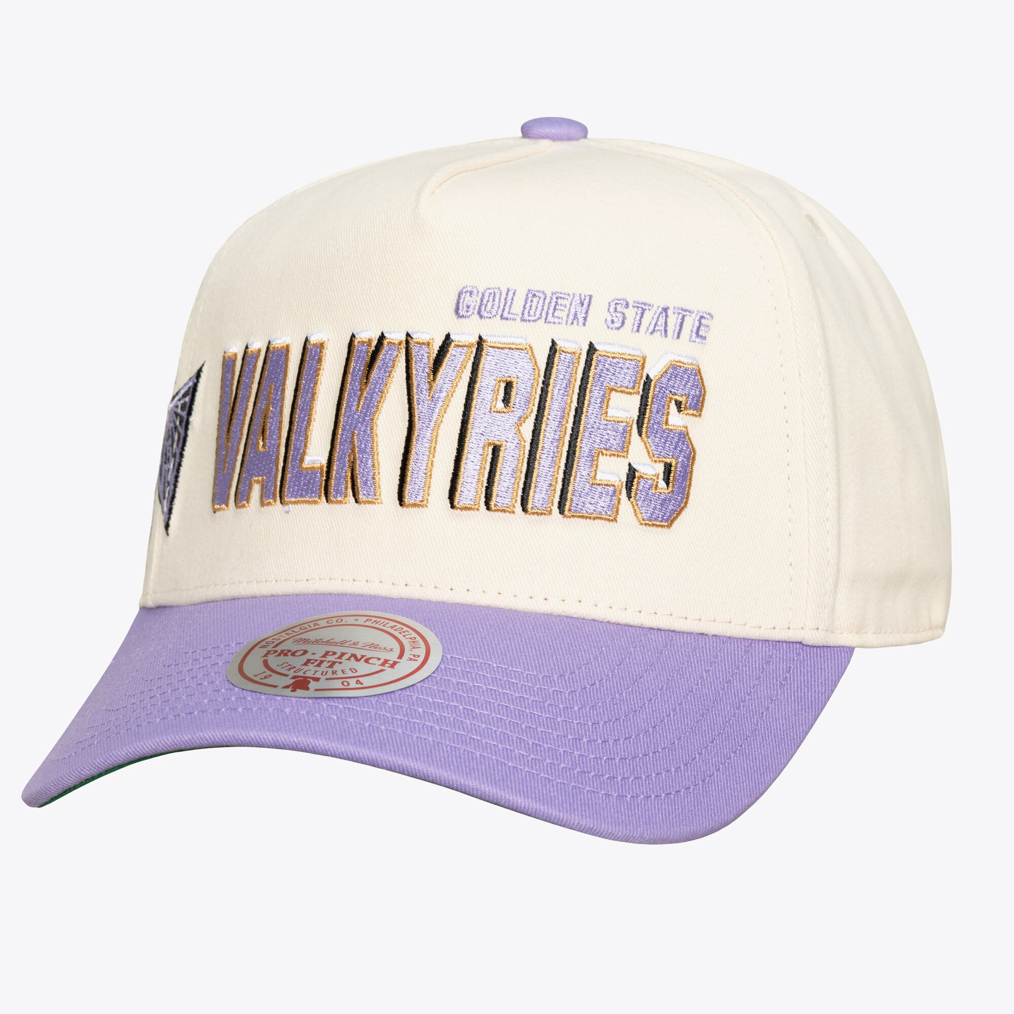 Casquette unisexe Mitchell & Ness crème Golden State Valkyries Big Time Pro Crown ajustable