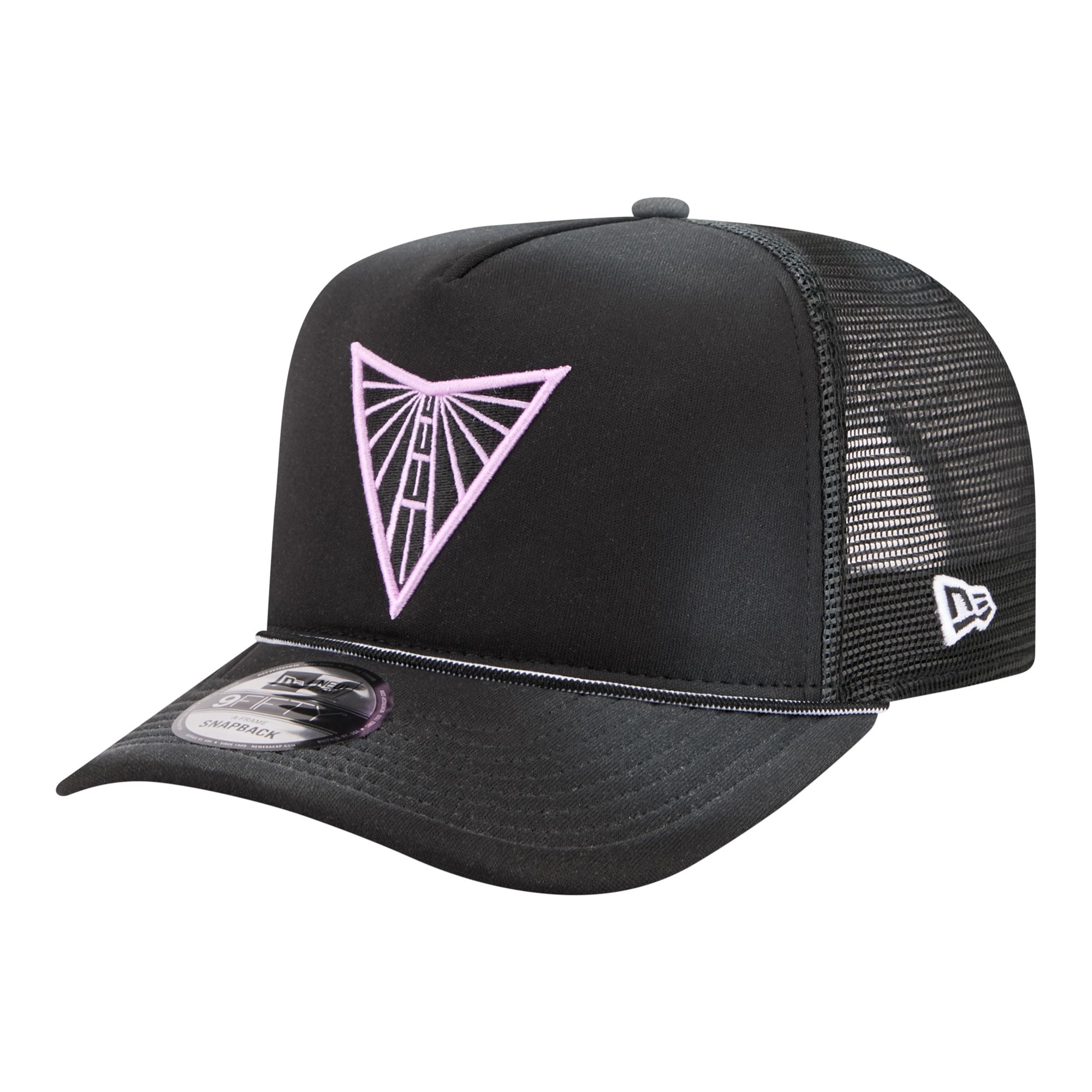 Unisex New Era Black Golden State Valkyries Worn Foam Front 9FIFTY A-Frame Trucker Rope Snapback Hat