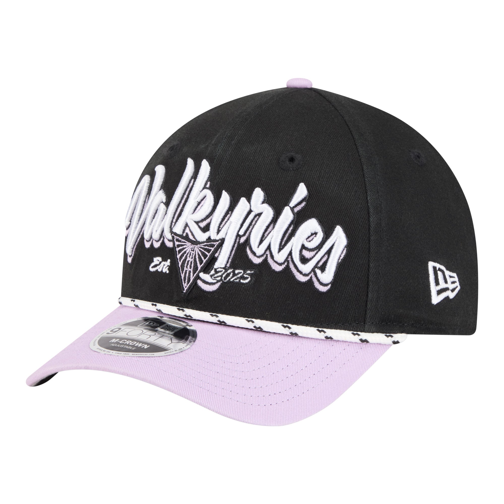 Unisex New Era Eclipse Black/Violet Golden State Valkyries Team Loyal Script Two-Tone M-Crown 9FORTY Adjustable Hat