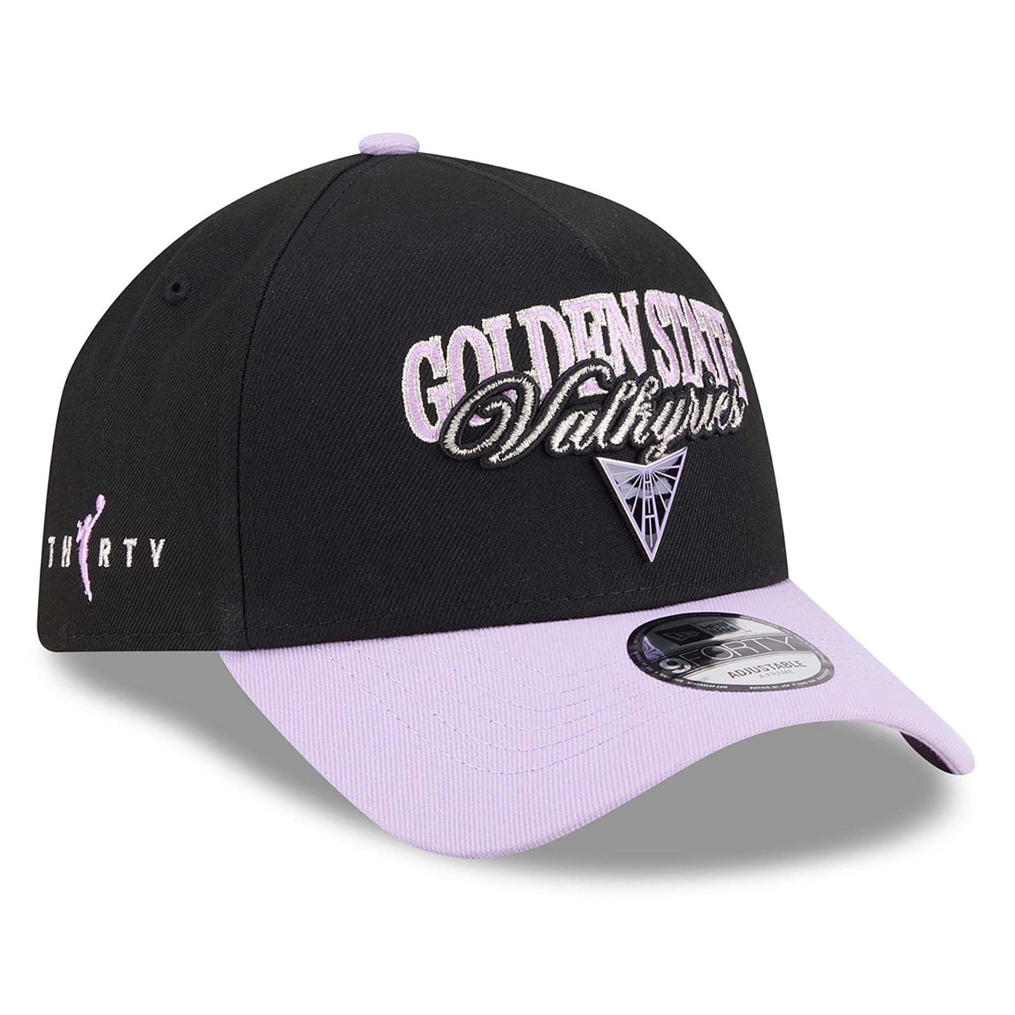 Unisex New Era Eclipse Black/Violet Golden State Valkyries WNBA Tip-Off 2026 Metal Badge A-Frame 9FORTY Adjustable Hat