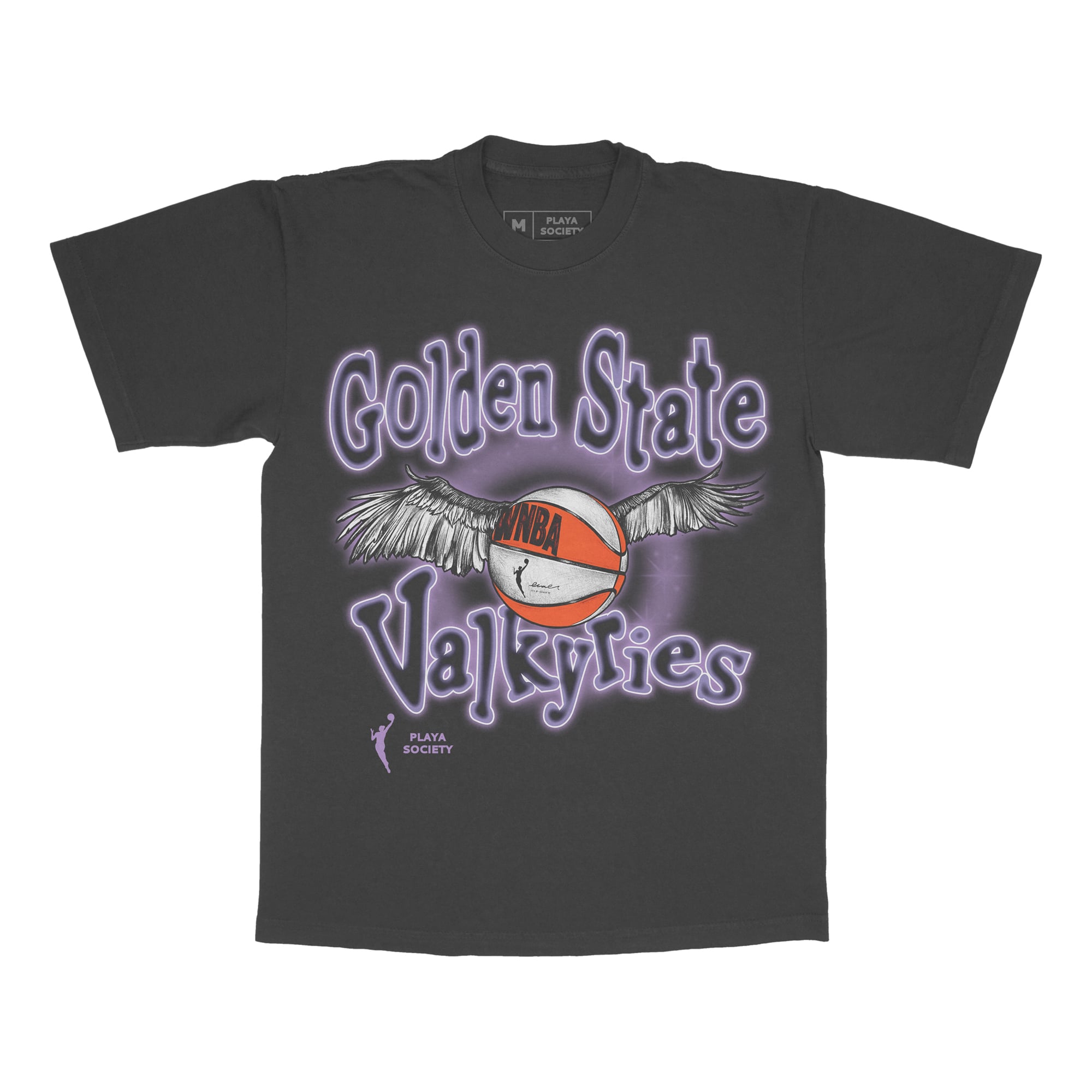 T-shirt unisexe Playa Society noir Golden State Valkyries Sketch