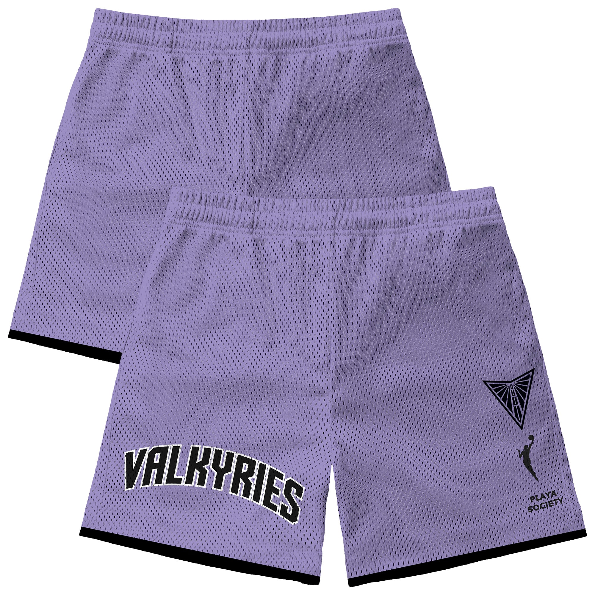 Unisex Playa Society Violet Golden State Valkyries Team Mesh Shorts