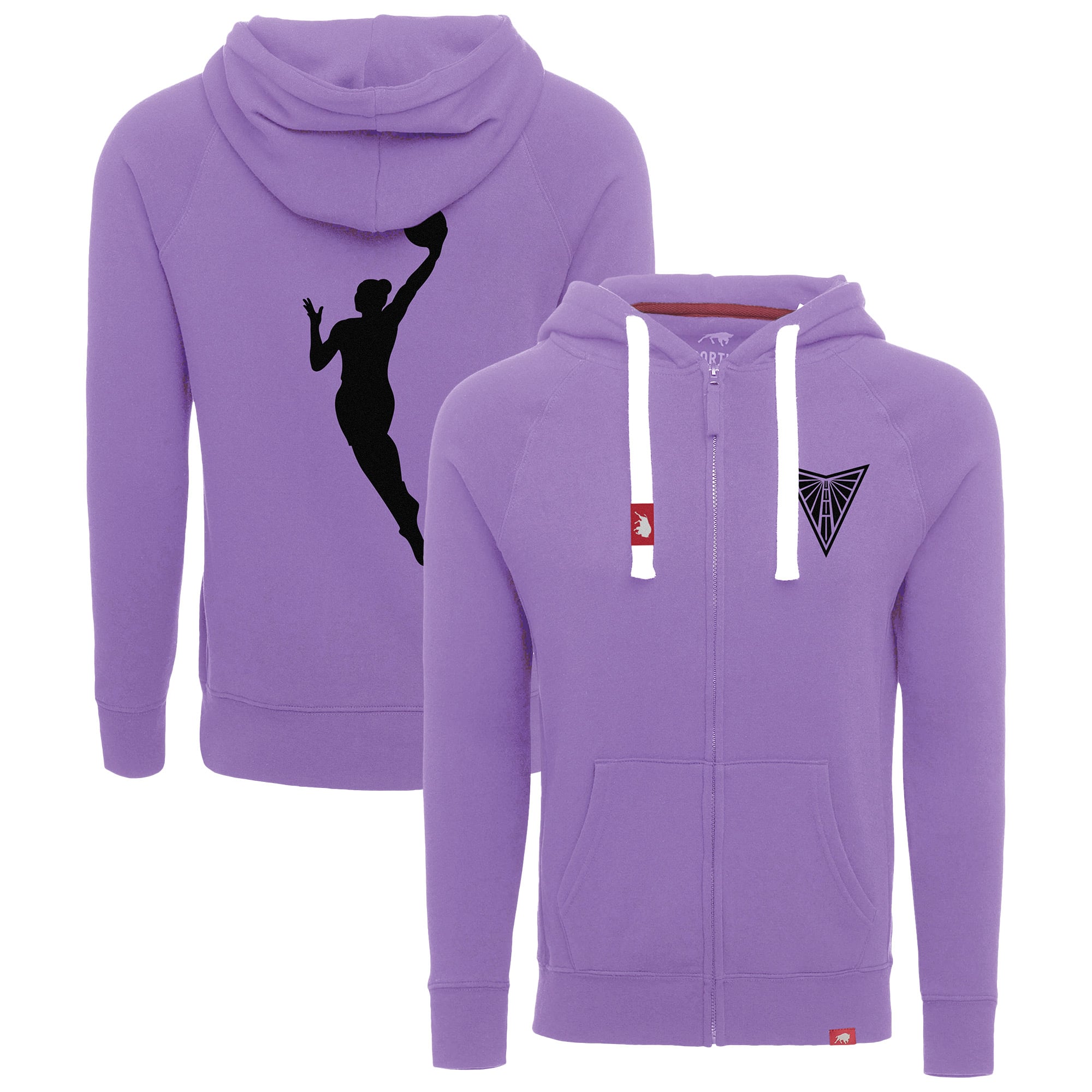 Unisex Sportiqe Violet Golden State Valkyries Heywood Tri-Blend Raglan Full-Zip Hoodie