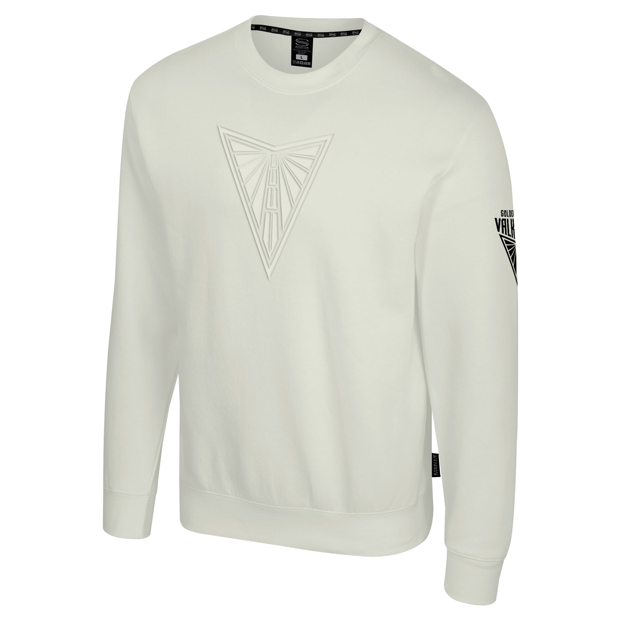 Unisex Stadium Essentials  Cream Golden State Valkyries Debossed Minimalist Sweatshirt