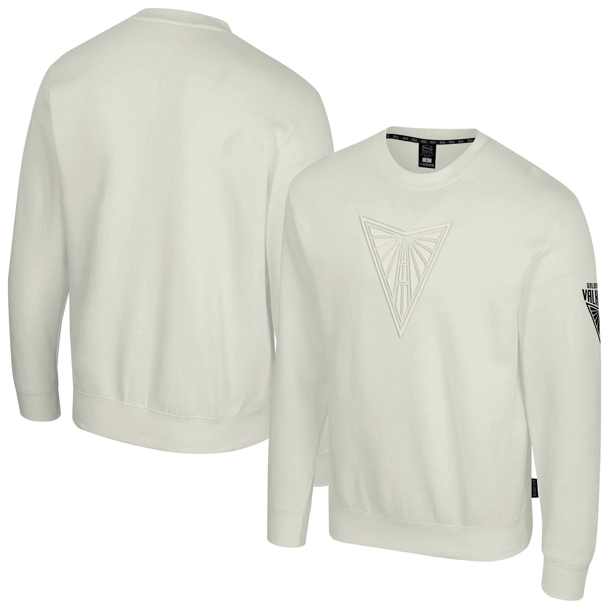 Sweat-shirt unisexe Stadium Essentials crème Golden State Valkyries minimaliste à logo en relief