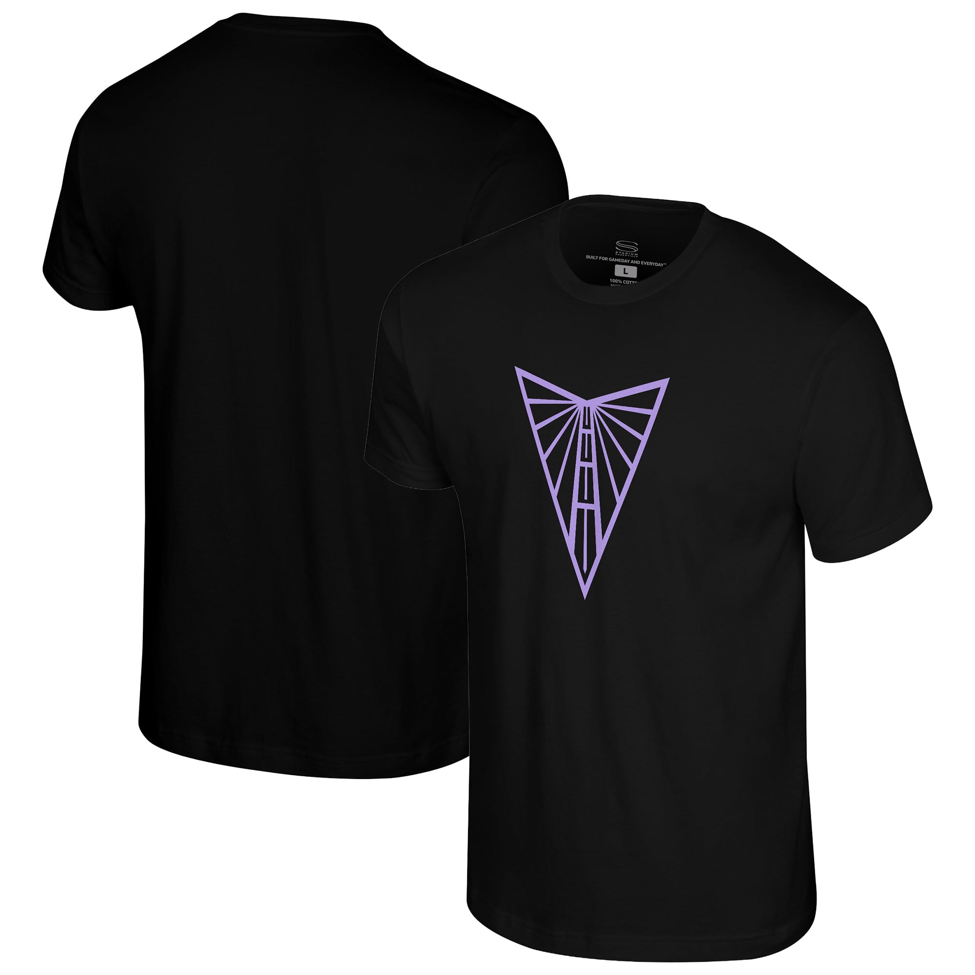 T-shirt unisexe Stadium Essentials Eclipse Black Golden State Valkyries Origins avec logo couleur