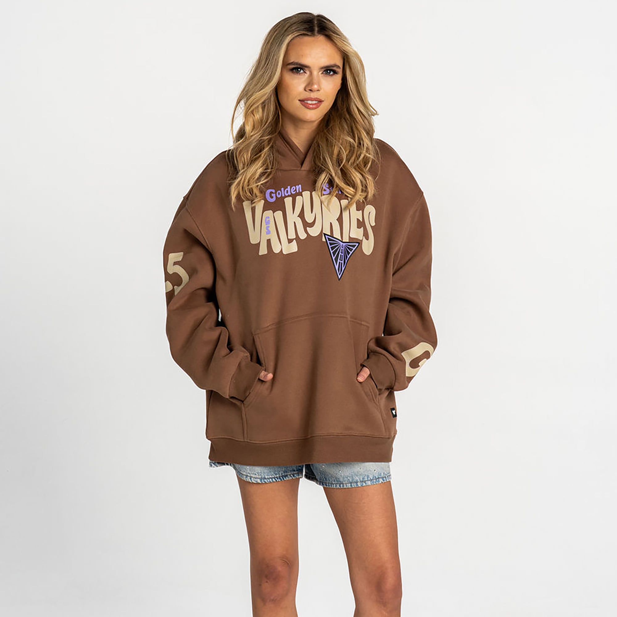 Unisex The Wild Collective Brown Golden State Valkyries Washed Fleece Hoodie