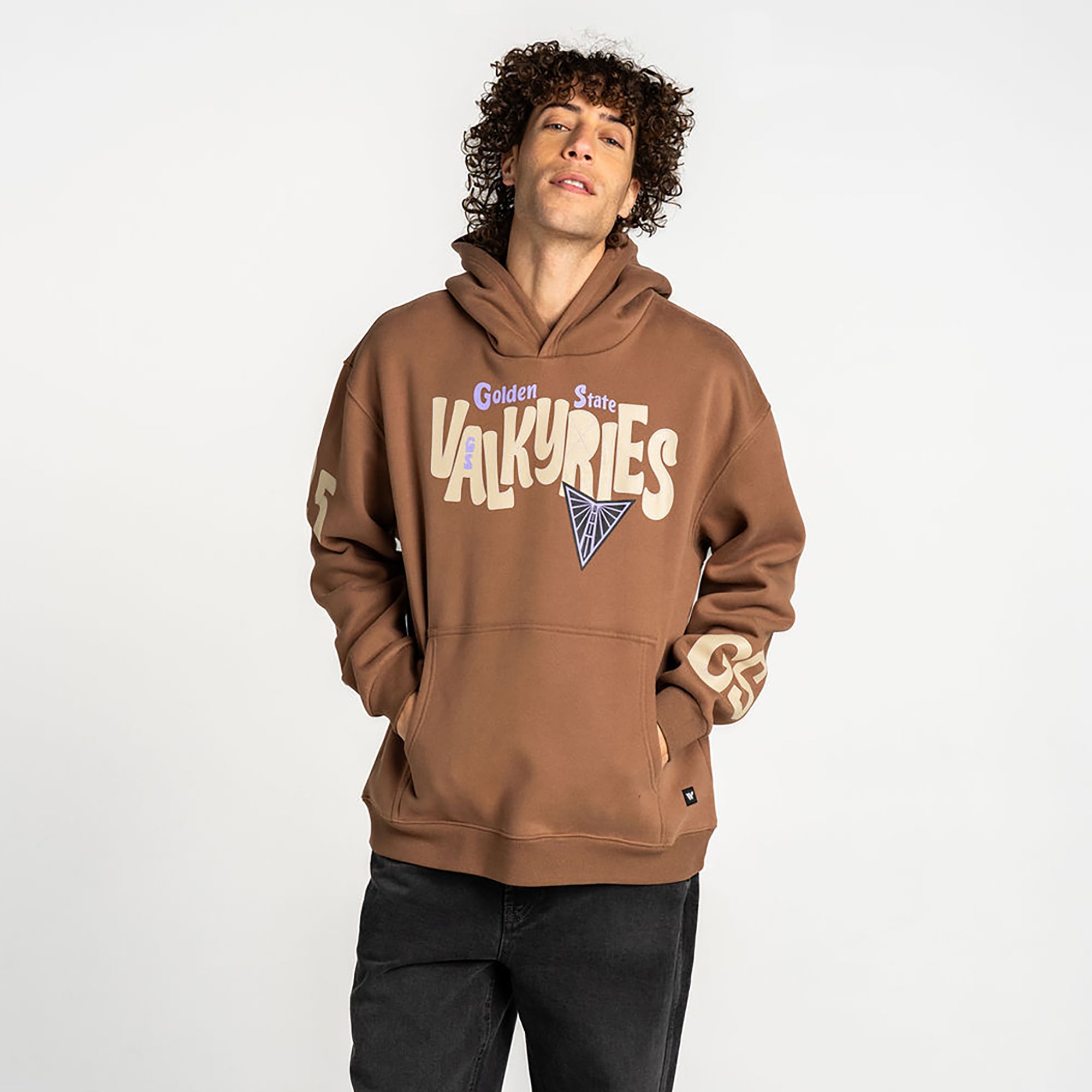 Unisex The Wild Collective Brown Golden State Valkyries Washed Fleece Hoodie