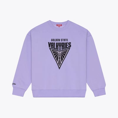  Golden State Valkyries Mitchell & Ness Women's Lightweight Fleece Crewneck Sweatshirt - Purple