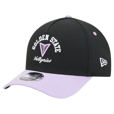 Golden State Valkyries New Era Arch 9FORTY A-Frame M-Crown Adjustable Hat - Eclipse Black/Violet