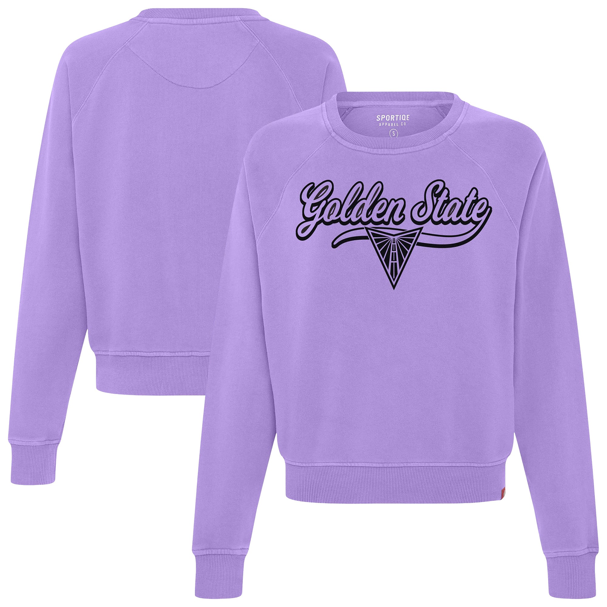 Sweat-shirt à col rond raglan Ashlyn Golden State Valkyries violet de Sportiqe pour femme