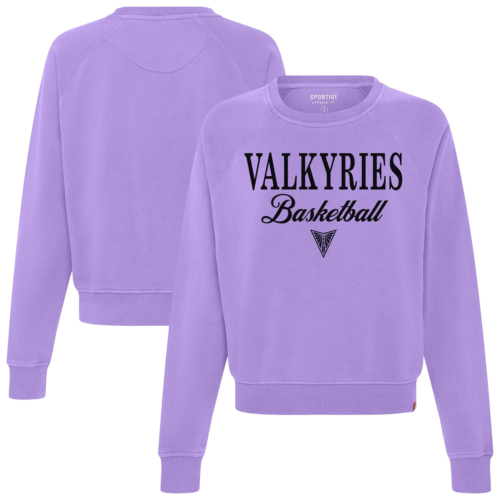 Sweat-shirt à col rond raglan Ashlyn Golden State Valkyries de Sportiqe Violet pour femme