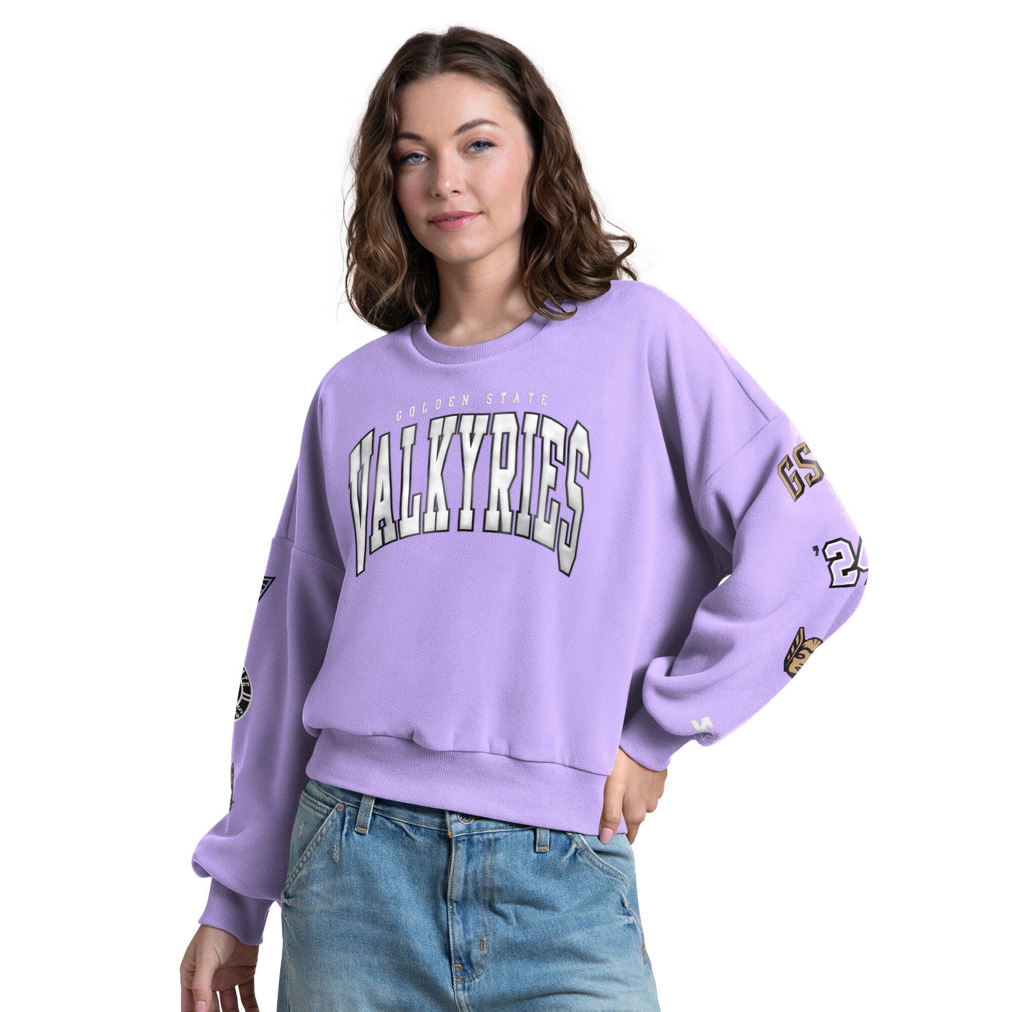 Women's Starter Violet Golden State Valkyries Fan Catch Sweatshirt