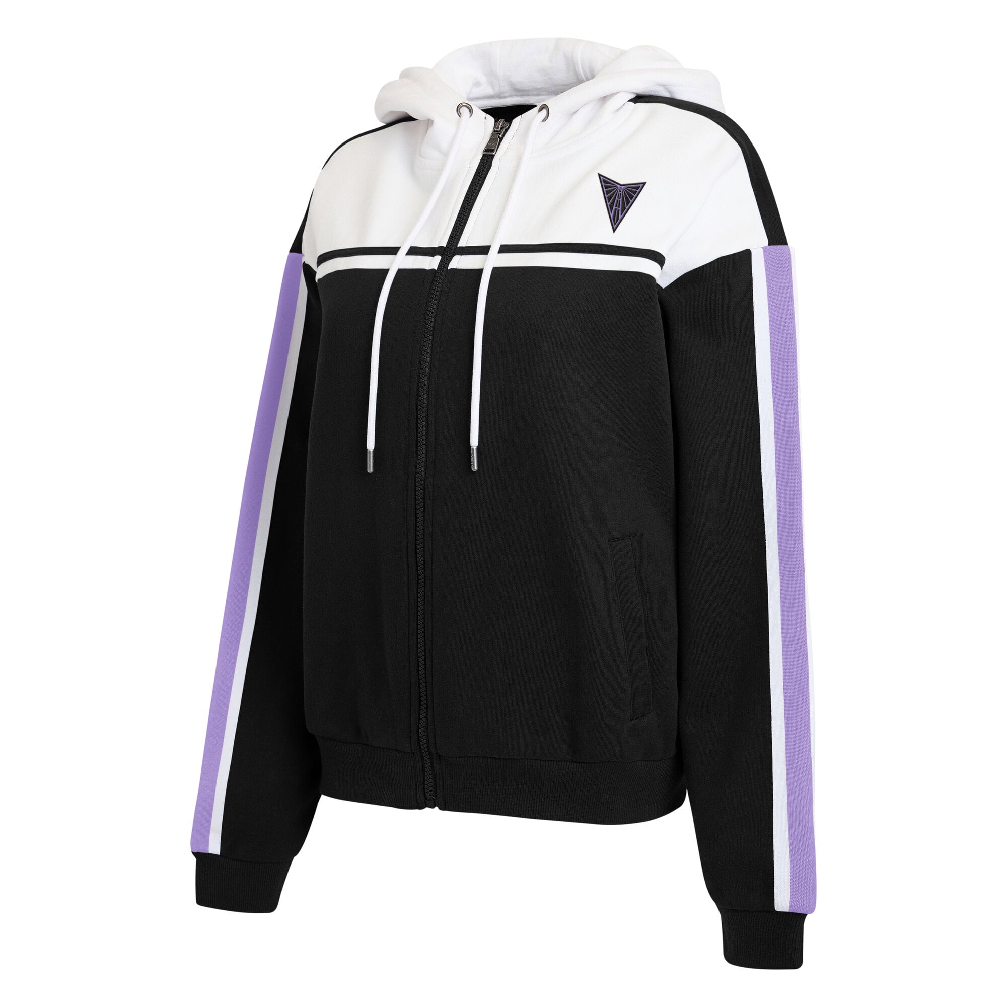 Sweat à capuche zippé noir et blanc Golden State Valkyries de la marque WEAR by Erin Andrews pour femme