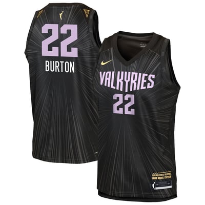 Veronica Burton Golden State Valkyries Nike Youth Victory Jersey - Rebel Edition - Anthracite