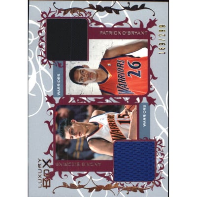 2006-07 Topps Luxury Box Courtside Relics Dual #BO Andris Biedrins/Patrick O'Bryant