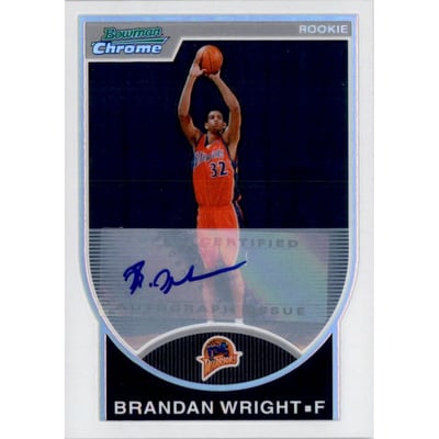 2007-08 Bowman Chrome Refractors Rookie Autographs #160 Brandan Wright AU/479