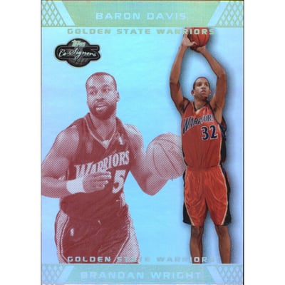 2007-08 Topps Co-Signers Silver Red Foil #89 Brandan Wright/Baron Davis