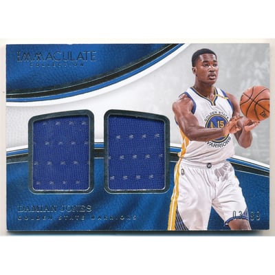 2016-17 Immaculate Collection Dual Materials #21 Damian Jones