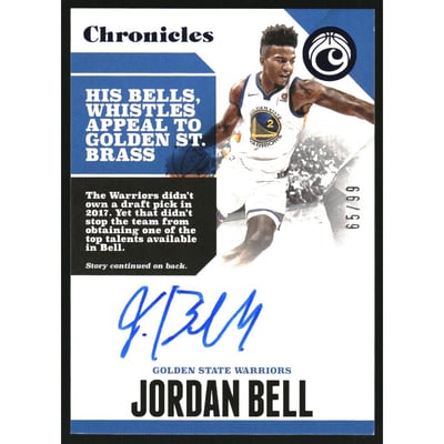 2017-18 Panini Chronicles Autographs Blue #25 Jordan Bell/99