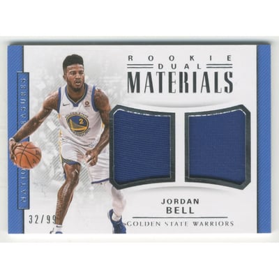 2017-18 Panini National Treasures Rookie Dual Materials #22 Jordan Bell
