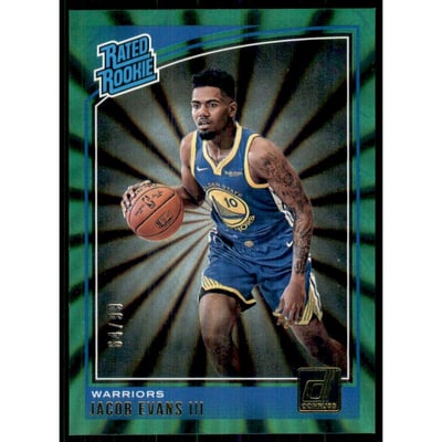 2018-19 Donruss Holo Green Laser #178 Jacob Evans III RR