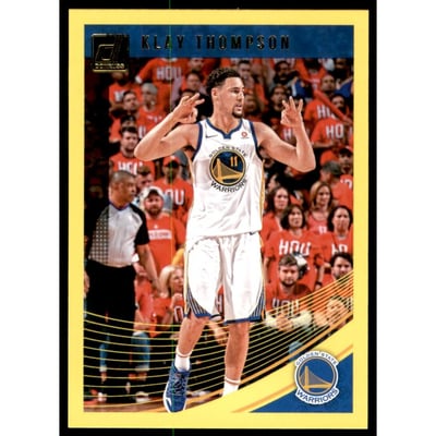 2018-19 Donruss Yellow Flood #12 Klay Thompson