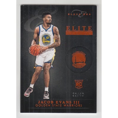 2018-19 Panini Chronicles Orange #324 Jacob Evans III/Elite Black Box