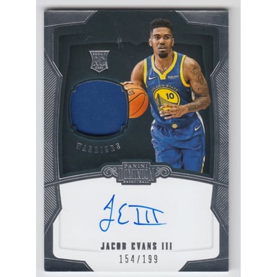 2018-19 Panini Dominion #145 Jacob Evans III JSY AU