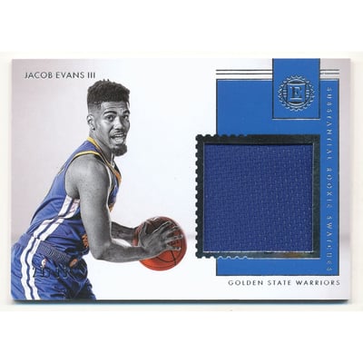 2018-19 Panini Encased Substantial Swatches Rookies #13 Jacob Evans III