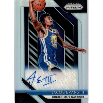 2018-19 Panini Prizm Rookie Signatures Prizms Silver #28 Jacob Evans III