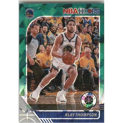 2019-20 Hoops Premium Stock Prizms Green Cracked Ice #60 Klay Thompson